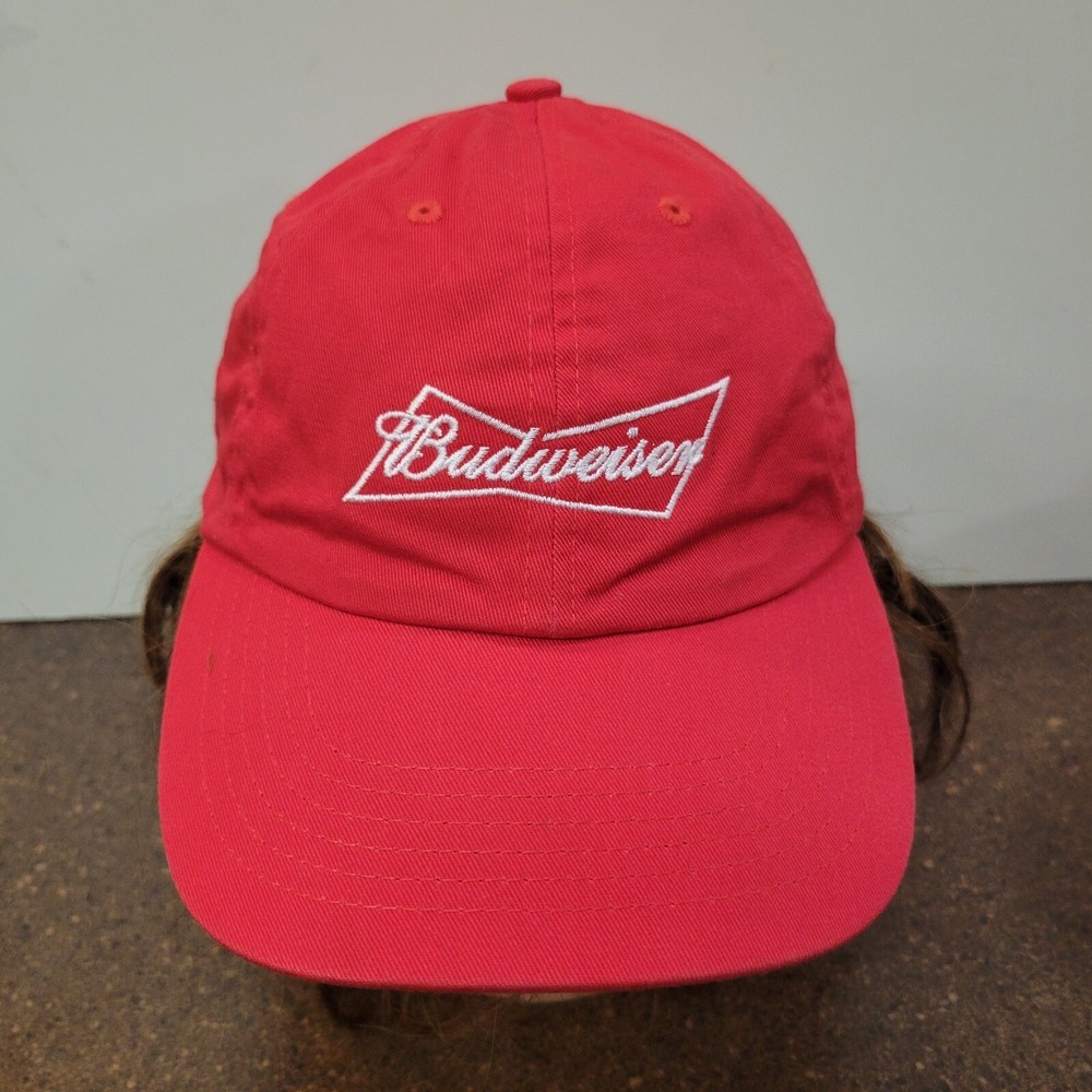 Camp David Budweiser Baseball Hat Cap Unisex Adult Red 100% Cotton Adjustable